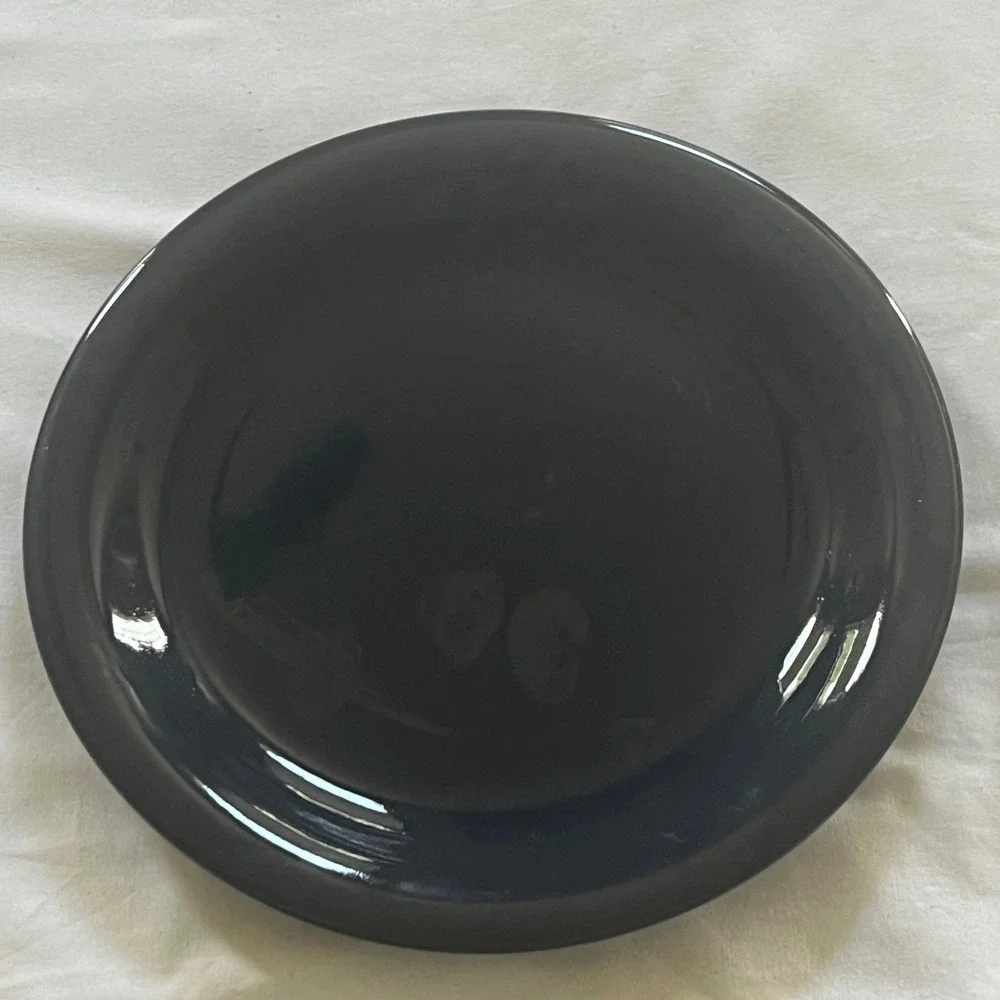 Eddie Bauer Home Navy Blue Stoneware Salad Plate 6 Inch Made in Indonesia